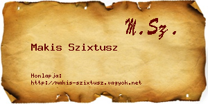 Makis Szixtusz névjegykártya